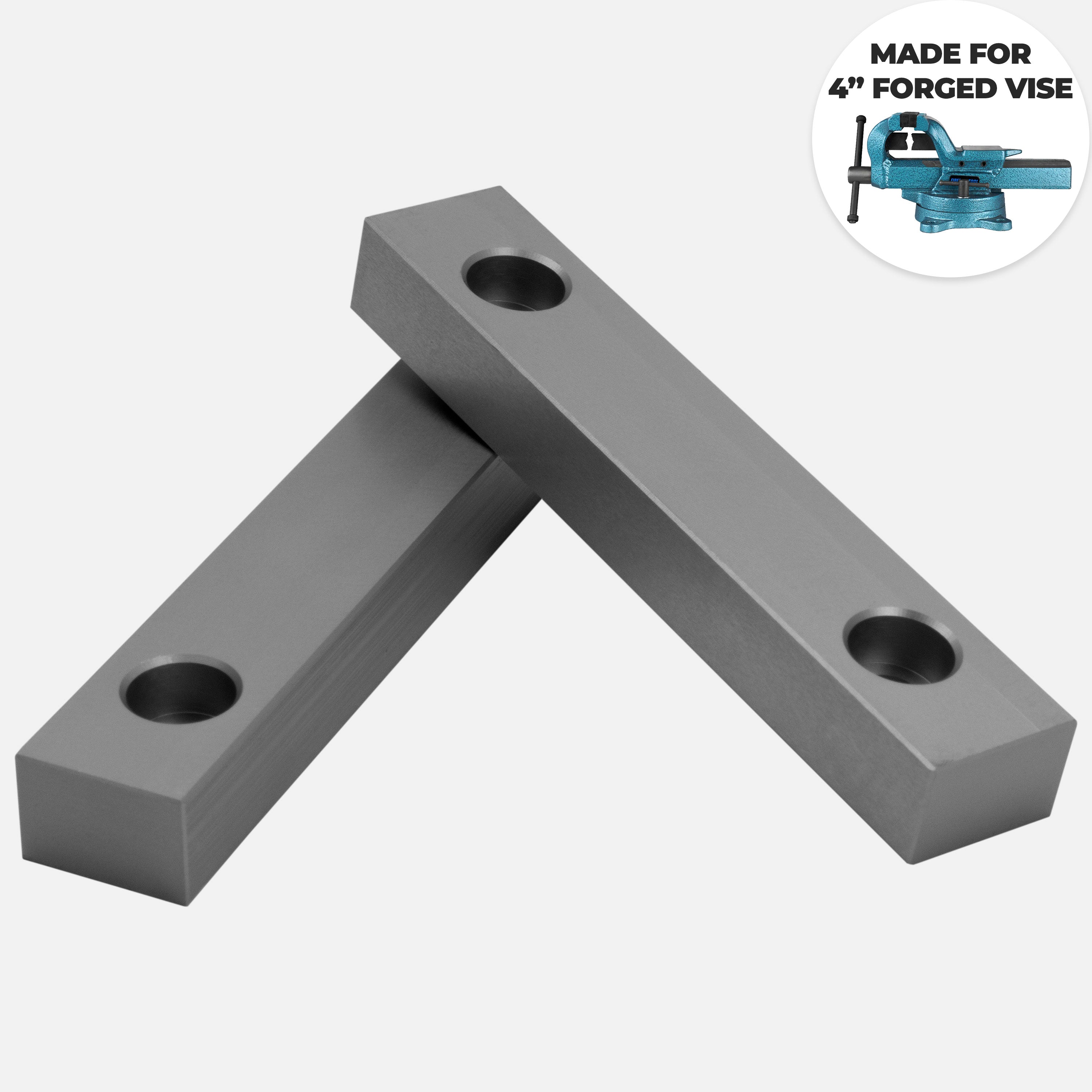 Aluminum Vise Jaws for Blue Forged Vise (Pair)