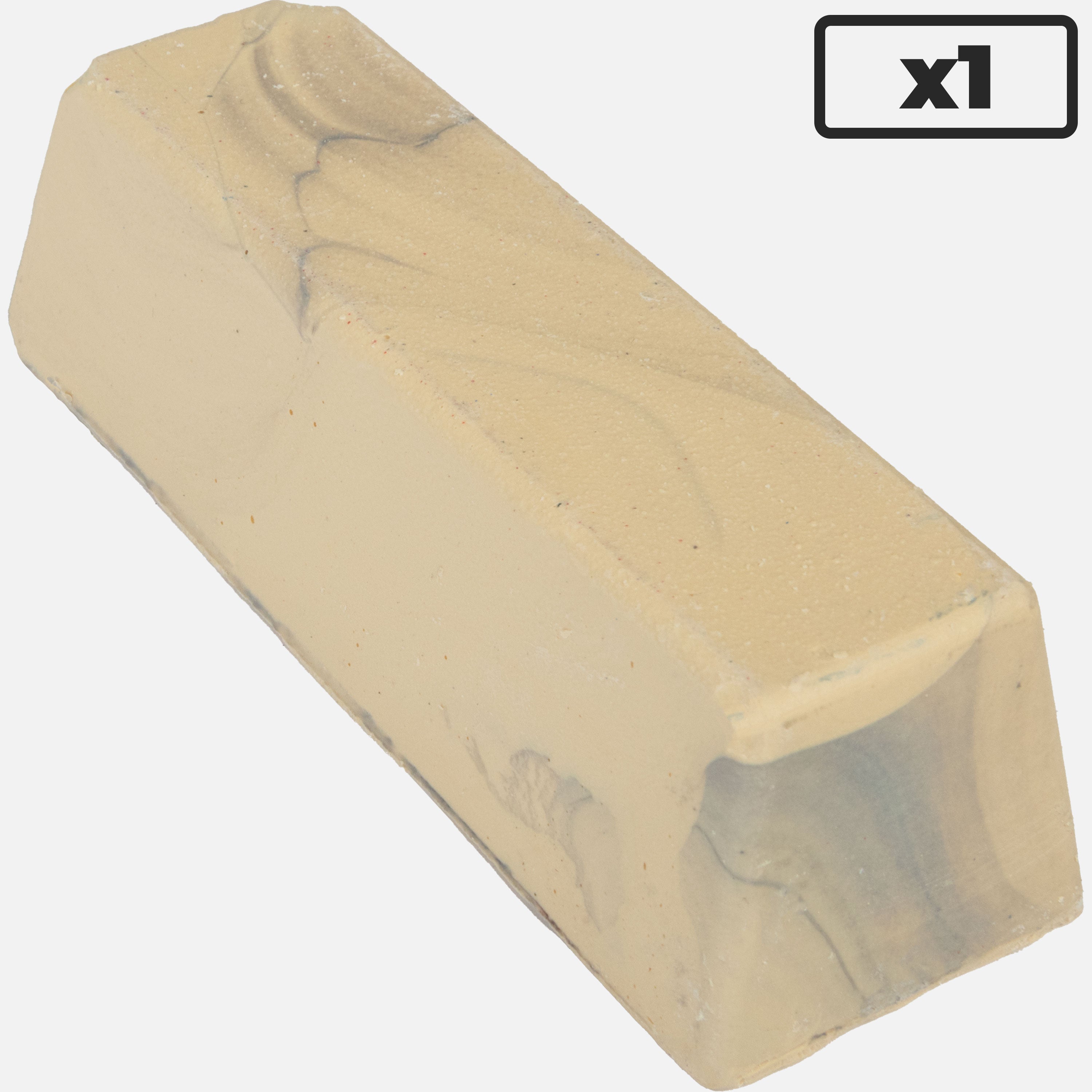 Small Polishing Paste Bar, 1"x1-1/4x3-1/2, Beige, High-Gloss Polish for Plastics