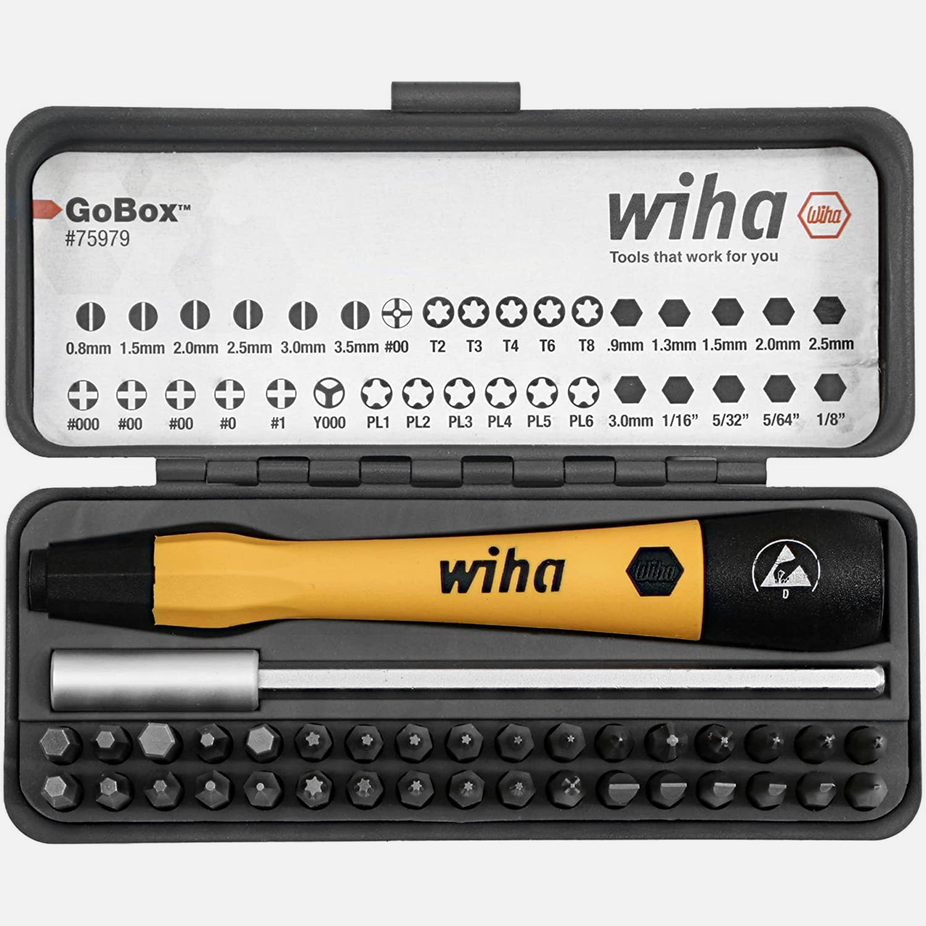 Wiha GoBox Micro Set Bit Precision Electronics ESD
