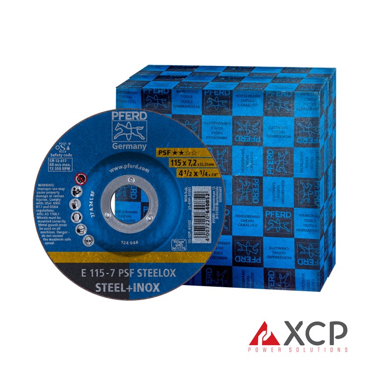 4-1/2" x 1/4 Grinding Wheel, 7/8" A.H. - PSF STEELOX - Type 27 (5pc)