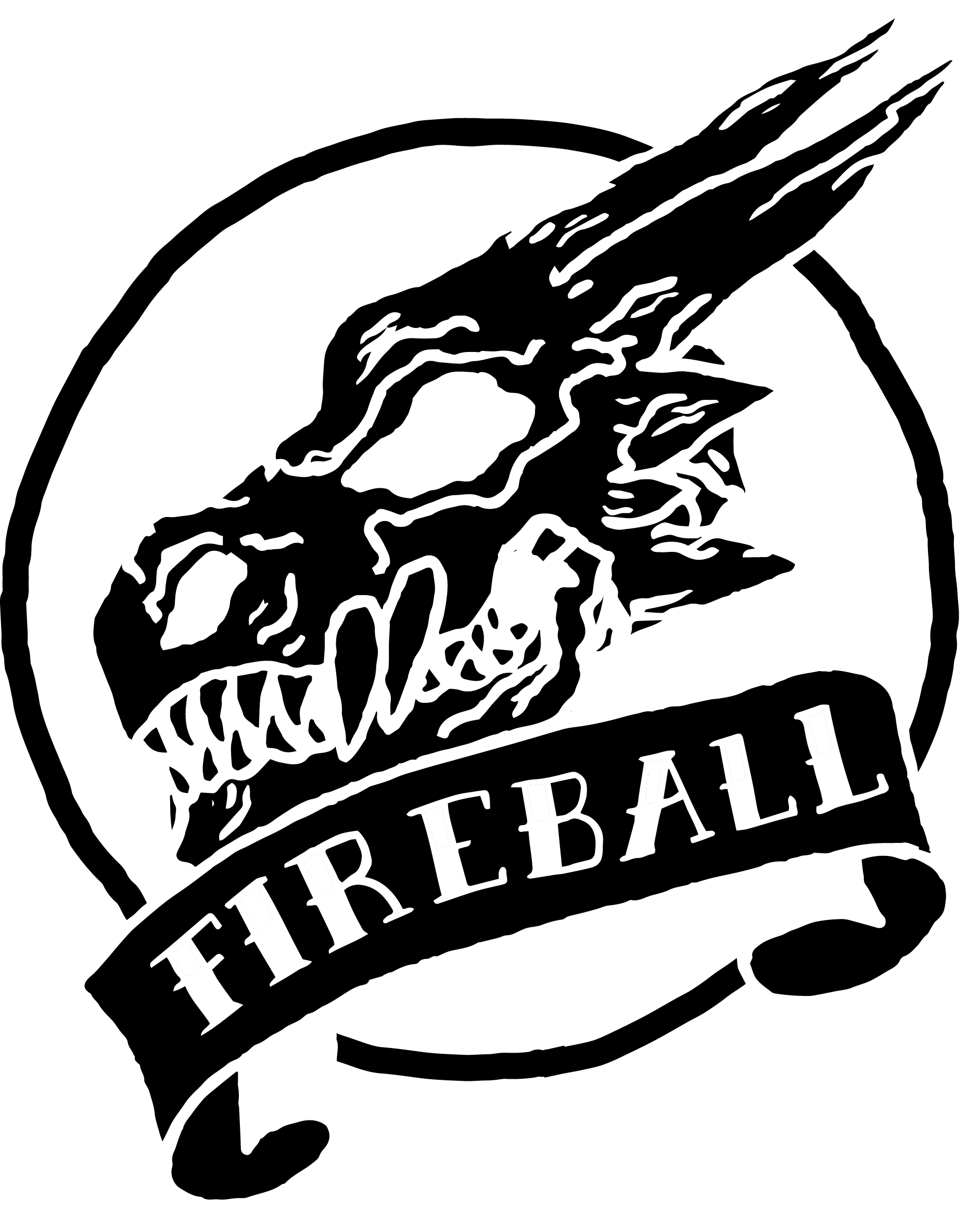 "Fireball Dragon Skull" T-Shirt
