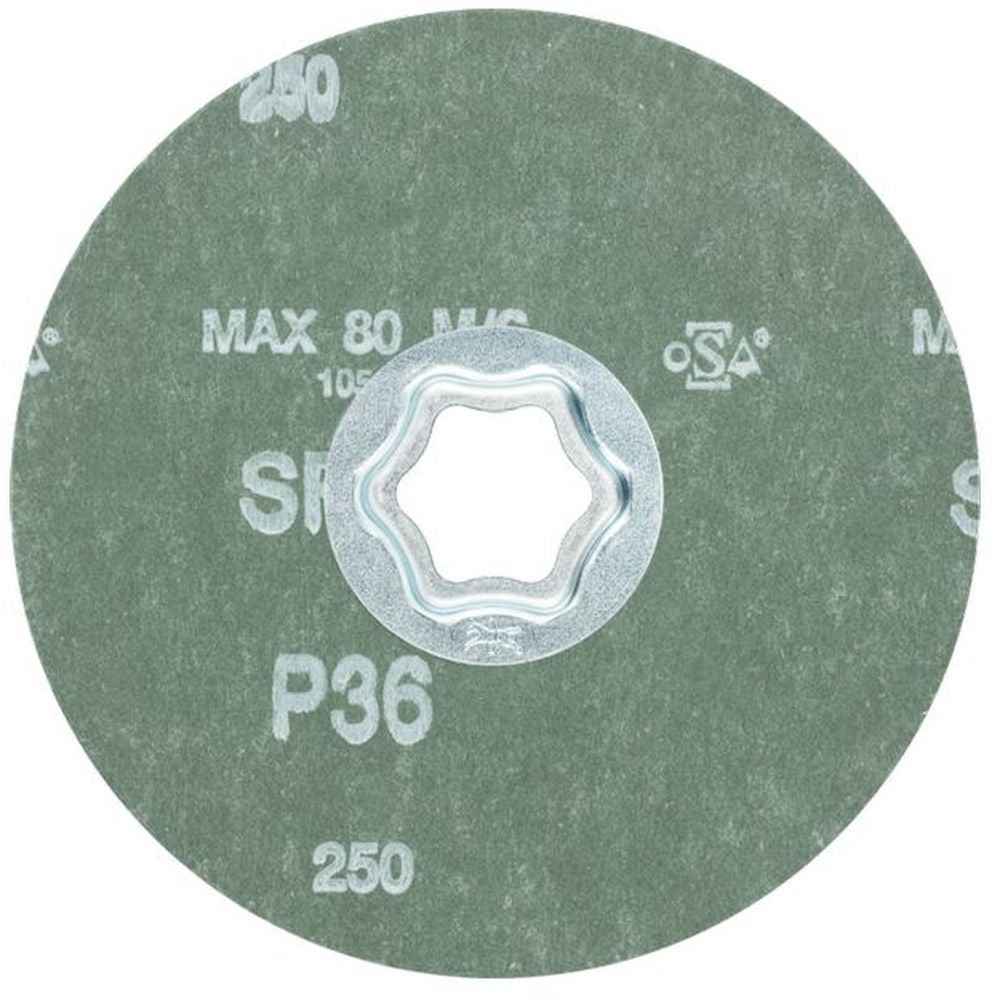 COMBICLICK® Fiber Disc, 4-1/2" Dia. - Silicon Carbide C, 36 Grit (5pc)