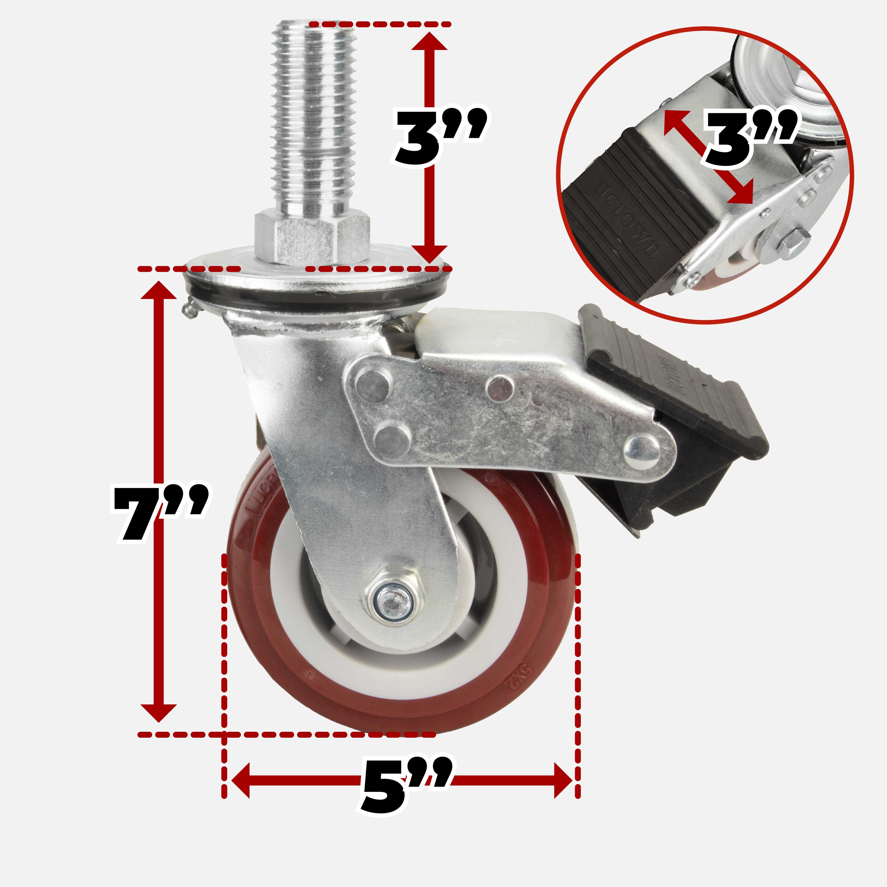 Heavy Duty Caster for Dragon Wagon Legs