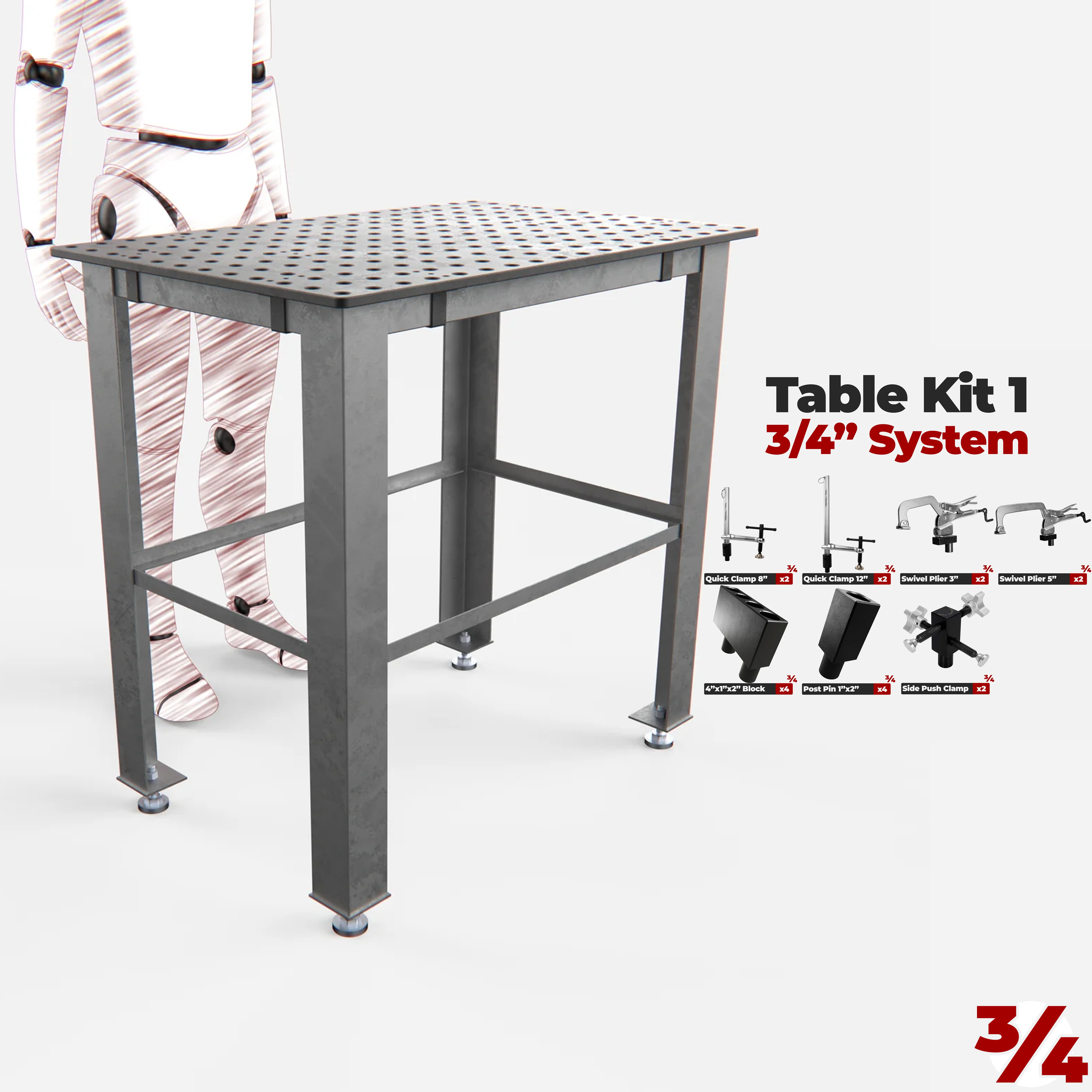 DIY Table System (36"x24") - 3/4" System