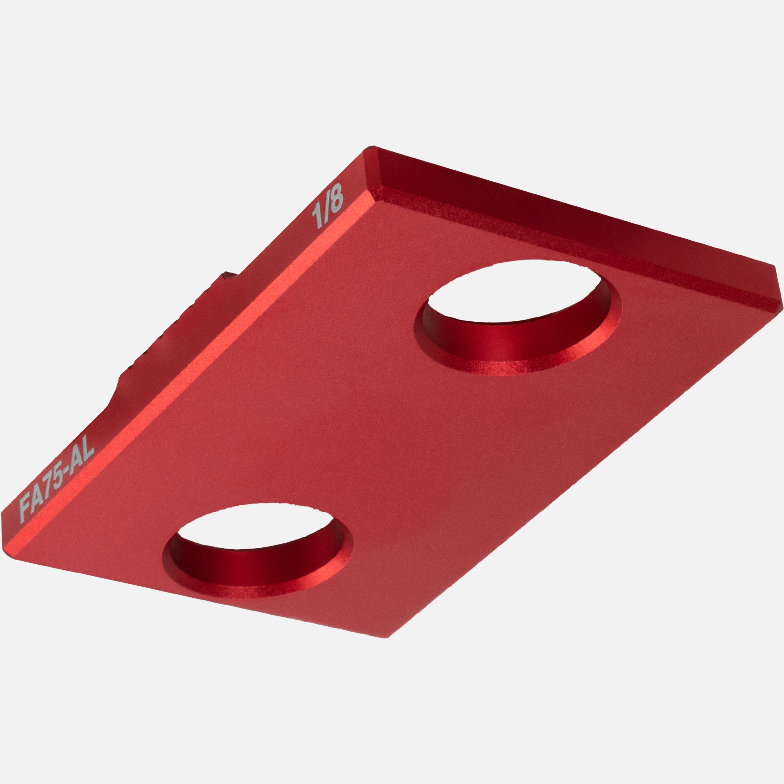 8"x2"x1" Tooth Block, AL, Red - 3/4" System