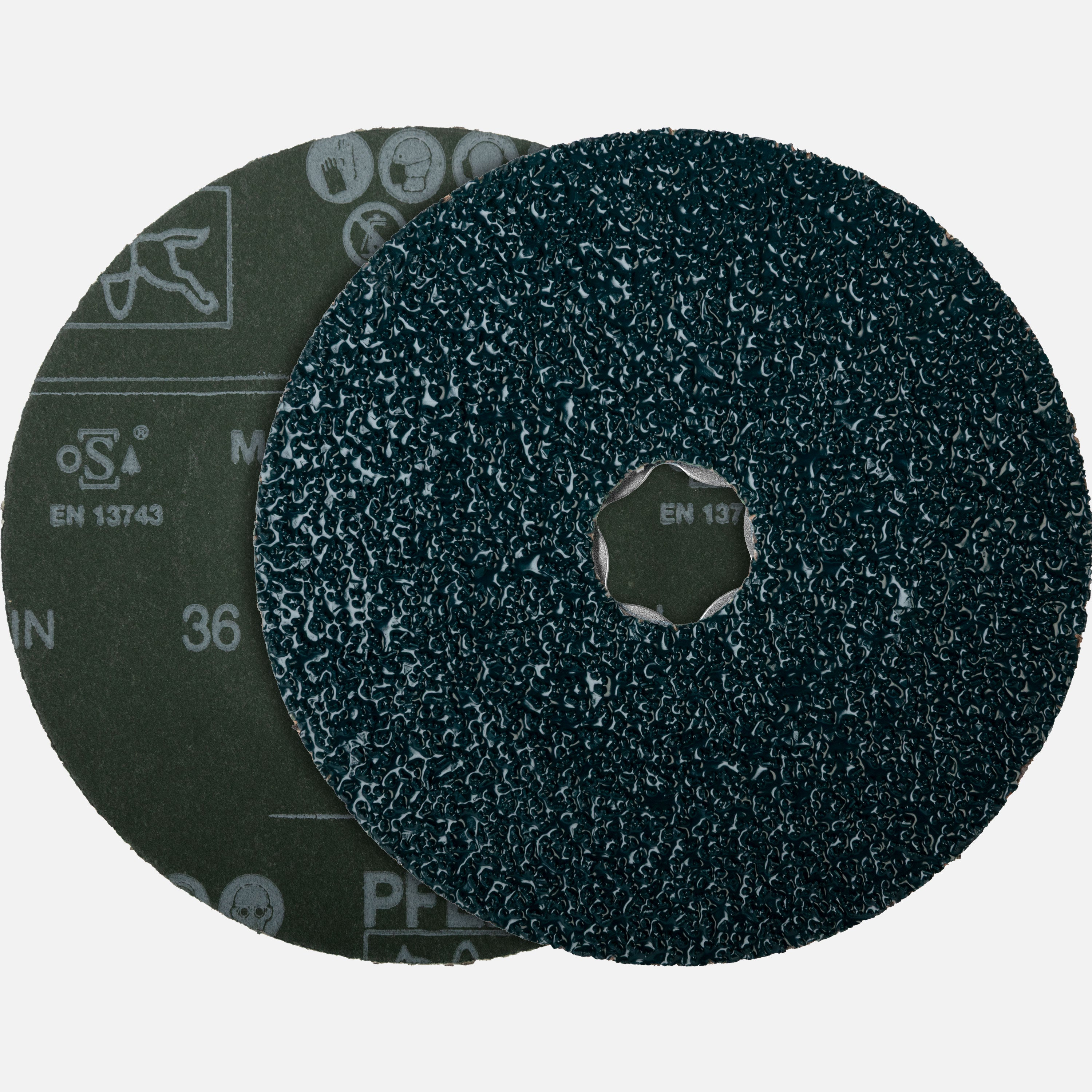 COMBICLICK, Fibre Disc, 4-1/2" x 7/8, 36 Grit, VICTOGRAIN, 13,300 RPM, 40371 (25-Pack)