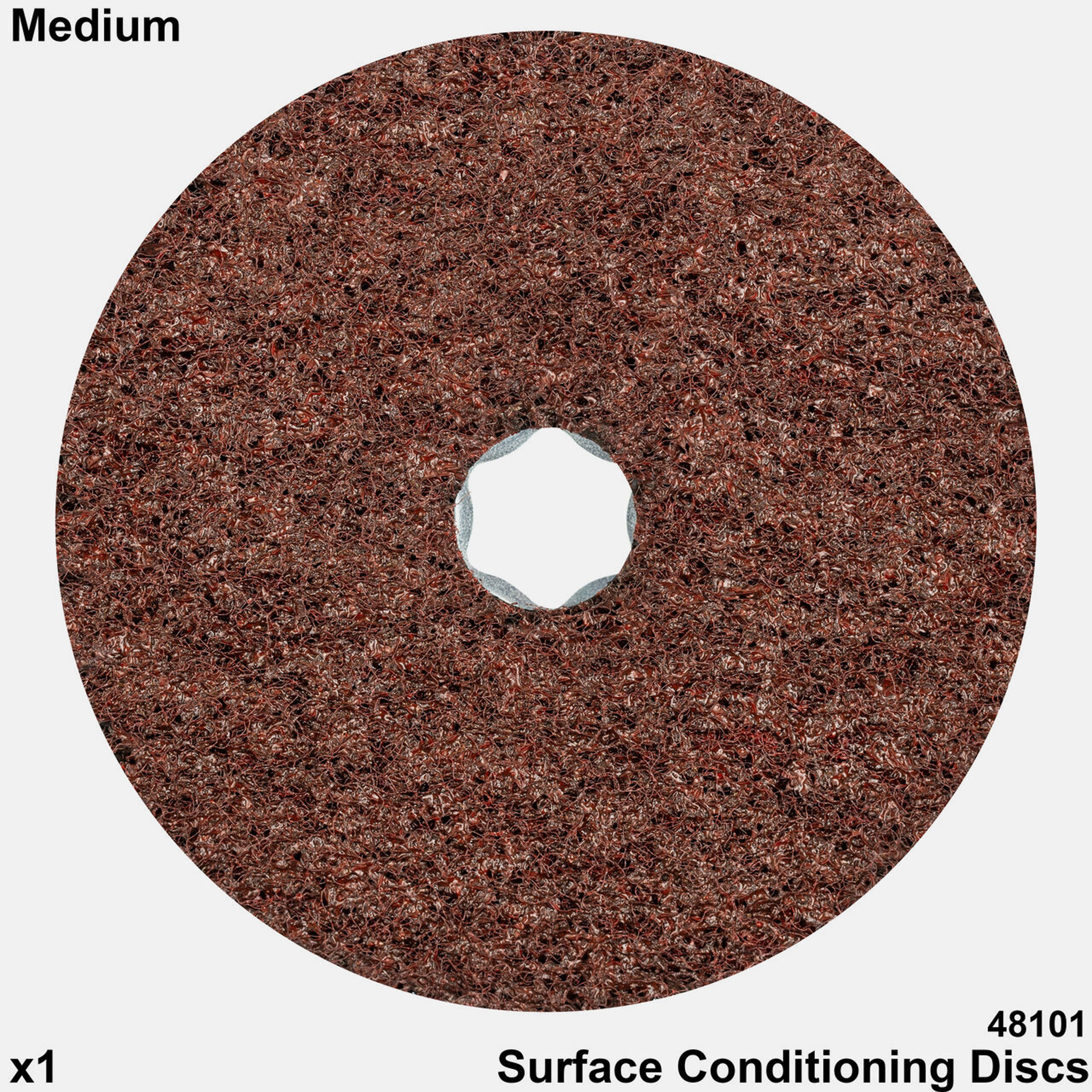 COMBICLICK® Surface Conditioning Disc - 4-1/2" Aluminum Oxide, Medium Grade (10pc)