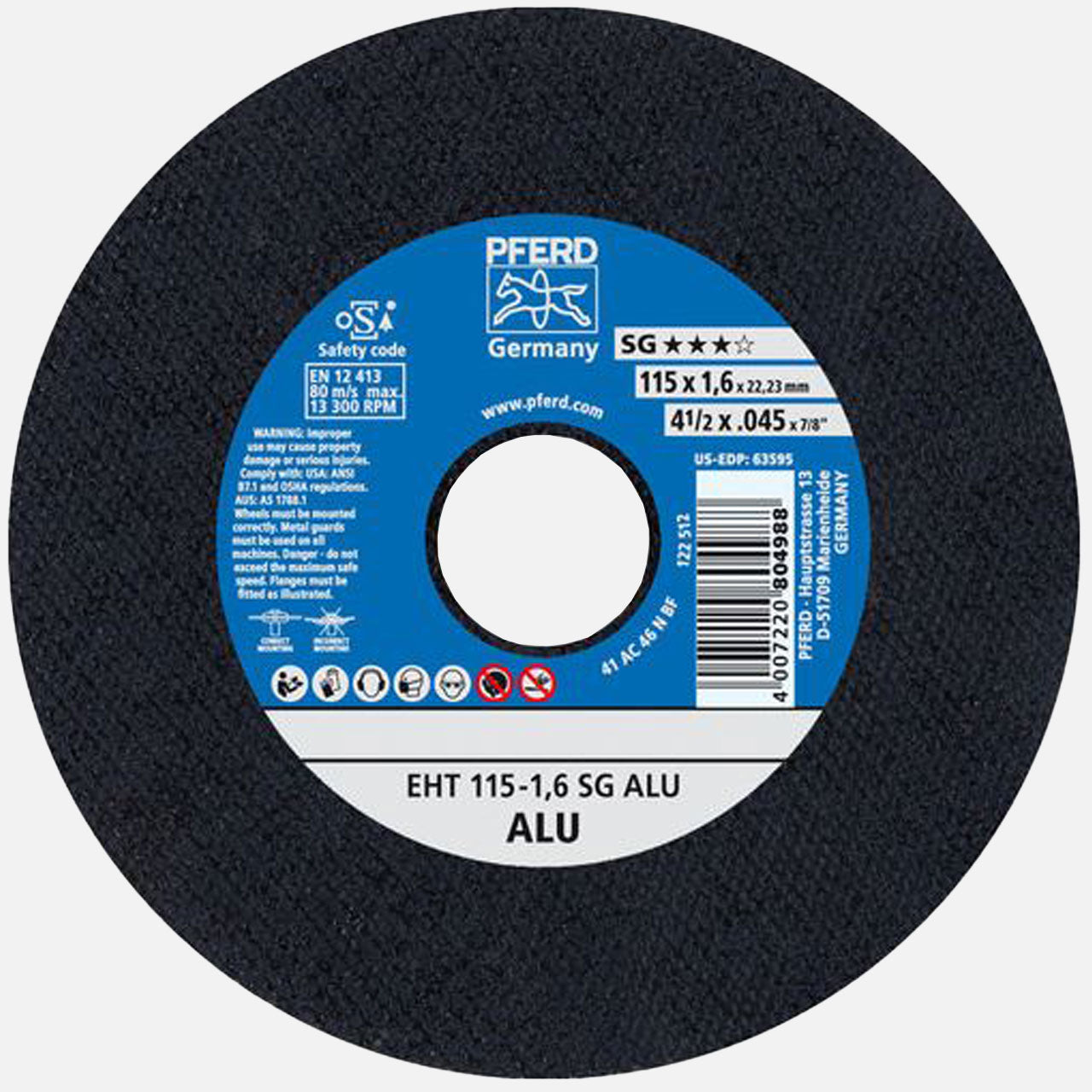 4-1/2" x .045" Cut-Off Wheel, 7/8" A.H. - SG ALU - Type 1 (5pc)