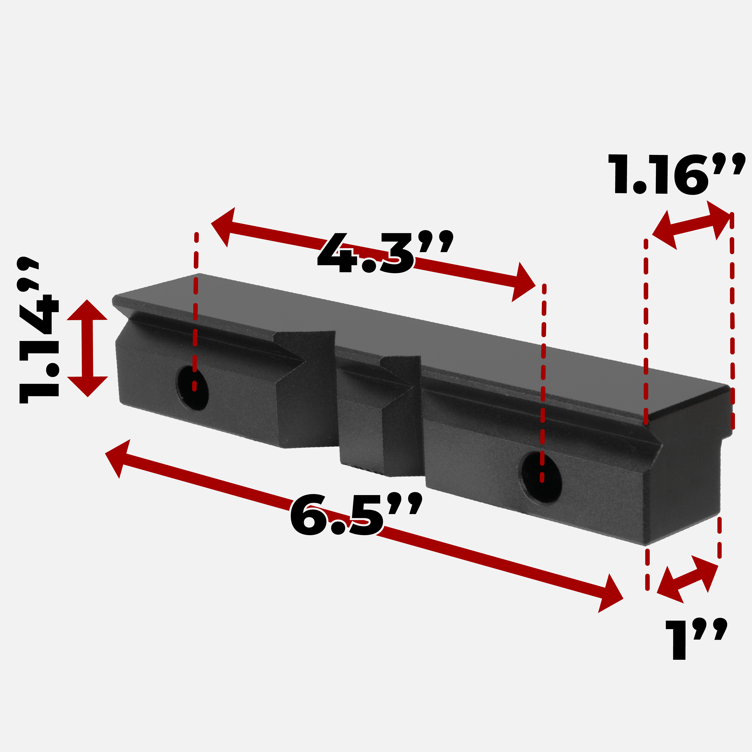 6" Aluminum Jaws Pack - For 6" Hardtail