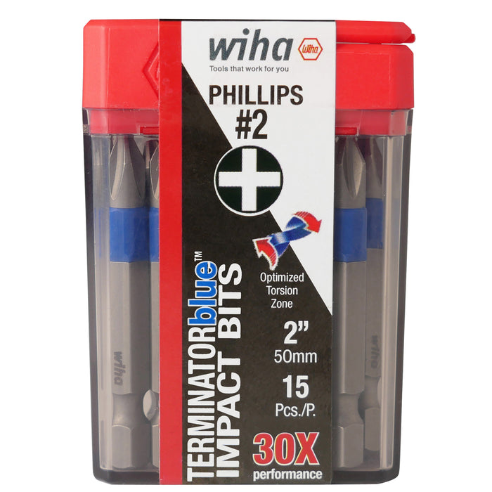 2" Phillips Impact Bits TERMINATORBLUE (15pc.)