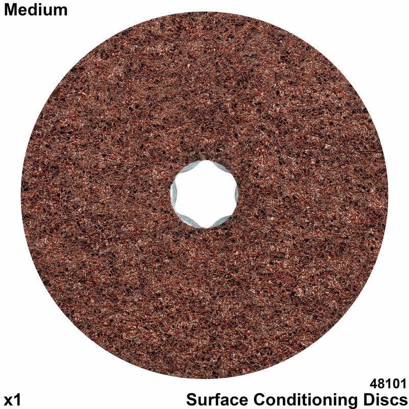 COMBICLICK® Surface Conditioning Disc - 4-1/2" Aluminum Oxide, Medium Grade (10pc)