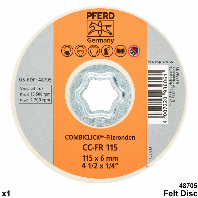 COMBICLICK® Felt Disc - 4-1/2" Diameter (5pc)
