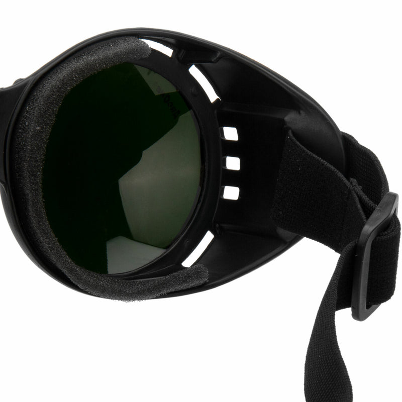 The Fly Safety Goggles, Flat Black Frame/IR5 Lens, Mirror Finish, Hard Coated
