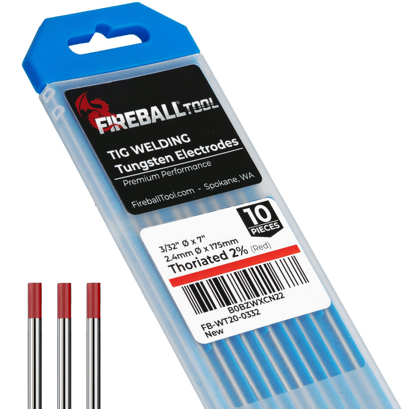 Fireball Tungsten, Tig Welding Electrode, 10pc